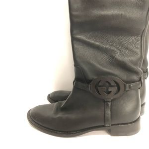 Gucci leather boots woman size 7